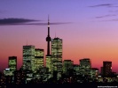 Toronto skyline at dusk Toronto, Canada wallpaper