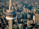 CN Tower from the air Toronto, Canada wallpaper